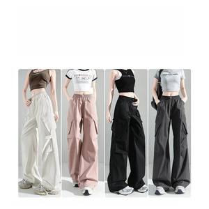 CCustomize Casual venta al por mayor pantalones 100% algodón ligero Mujer Pantalones elegante diseño multi-bolsillos Cargo pantalones mujeres - Product Image 2