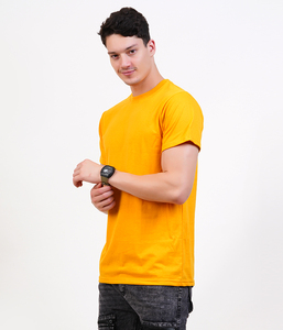 Camisetas de hombre de alta calidad Medición americana sólida Tratamiento antibolitas ecológico Ajuste regular - Product Image 1