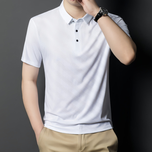 2025 dernière mode broderie Logo fabricant de vêtements décontractés d'âge moyen impression polo de golf à manches courtes pour hommes - Product Image 4