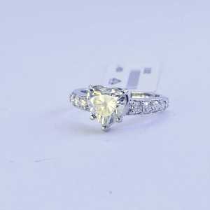 925 argent Sterling Unique Vintage Design bague de fiançailles coeur coupe Moissanite diamant pour fête de mariage bague à la mode - Product Image 3