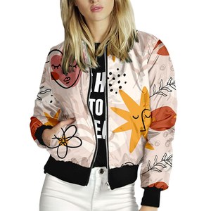 แจ็คเก็ตบอมเบอร์ผู้หญิงคุณภาพสูงสั่งทำพิเศษ ผ้าระบายอากาศได้ดี บุด้วยใยฝ้าย ราคาขายส่ง สินค้าขายดีอันดับต้นๆ - Product Image 4