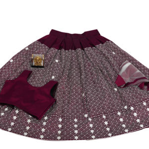 Shoryam Fashion Kids Geometric Print Lehenga Choli | Girls Ethnic Party Wedding <b>Outfit</b> | Purple Silk Blend Chaniya Choli - Product Image 1