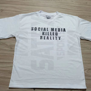 เสื้อยืดผู้ชายคุณภาพสูง 240gsm ผ้าฝ้าย 100% พิมพ์ลายสกรีนตามสั่ง คอกลม เป็นมิตรกับสิ่งแวดล้อม ระบายอากาศได้ดี มีไซส์พลัส - Product Image 1