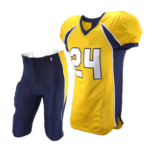 Sublimation Printing Sport Wear Short Sleeve Polyester Best Price American Football Jersey <b>Set</b> Hot Selling Football Uniform - Product Image 5