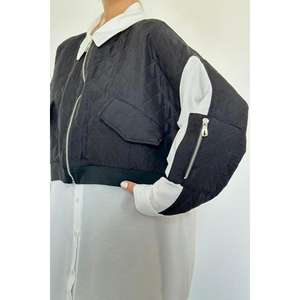 เสื้อเชิ้ตป๊อปลินขายส่งพร้อมขอบผ้าควิลท์สีดำสำหรับตู้เสื้อผ้าของคุณ - Product Image 2