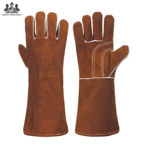Premium High Quality Cowhide Split Leather Welding Gloves Sports Eco-Friendly Breathable Vintage <b>Spark</b> Resistant Personal - Product Image 1