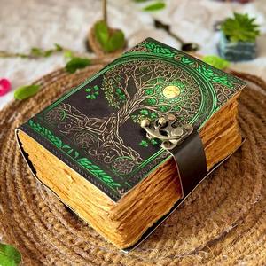 สมุดปกหนัง A5ขนาดใหญ่พิมพ์ลายต้นไม้เพื่อชีวิตของขวัญสำหรับท้องฟ้าสำหรับเขาหรือไดอารี่เปล่าของเธอขนาด A6 - Product Image 4