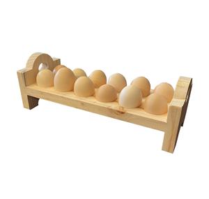 Plateau à oeufs en bois de bambou haut de gamme distributeur d'oeufs de réfrigérateur support de stockage de cuisine pour 6 oeufs. - Product Image 3