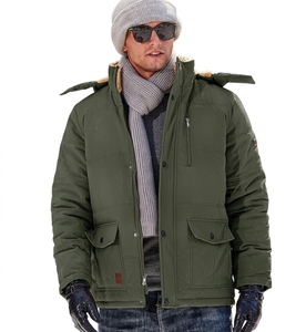 Veste d'extérieur personnalisée pour homme, résistante au vent, durable, performante, d'hiver, matelassée, chaude et confortable, vente en gros - Product Image 1