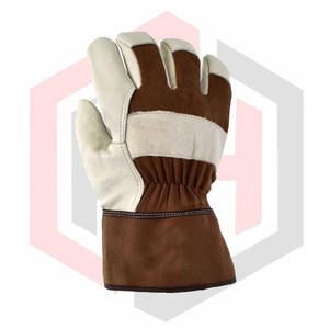 Guantes de trabajo industriales antiquímicos de piel de vaca genuina-Resistente al desgarro Transpirable Longitud personalizable Calidad Premium - Product Image 5