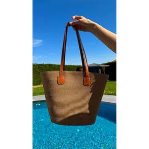กระเป๋าผ้าทอสีน้ำตาล Cnt2005 28x39 - 1010-camel - Product Image 4