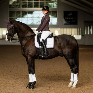 Tapis de selle professionnel pour cheval avec rembourrage doux en tissu et coutures durables pour une conduite confortable - Product Image 4