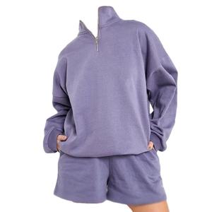 Ventes chaudes, sweat-shirts à capuche en coton/spandex écologiques à manches longues et à fermeture éclair, avec logo personnalisé, broderie, rivets, pour femmes - Product Image 3