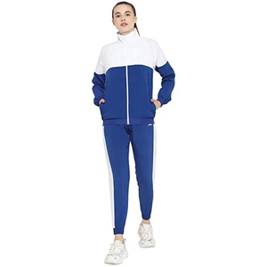 <b>Women's</b> 2-Piece Cotton Slim Fit Fleece <b>Velvet</b> Cropped Jogger Sets Winter Velour Tracksuit <b>Jacket</b> and Pants - Product Image 1