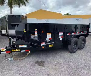 รถพ่วงดั๊มพ์มือสอง ขนาด 7x14 ฟุต พร้อมมอเตอร์เกียร์เพลาสำหรับงานฟาร์มและอุตสาหกรรมการเกษตร รถพ่วงสำหรับรถแทรกเตอร์ รถพ่วงดั๊มพ์ไฮดรอลิก - Product Image 5