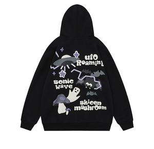 Sudadera con capucha personalizada de alta calidad, ropa de calle para hombre, Sudadera con capucha térmica forrada con estampado de algodón de gran tamaño para hombre, ropa de calle informal - Product Image 4