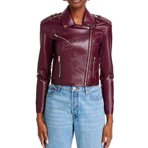Chaqueta de Cuero para Mujer con Cuello Personalizado, Color Sólido, Nuevo Diseño 2026, Chaqueta de Cuero Transpirable para Mujer - Product Image 6