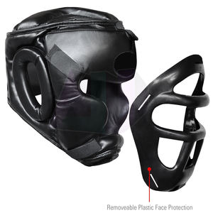 Casque intégral en cuir de qualité supérieure pour l'entraînement de boxe - Design léger, respirant et durable - Product Image 3