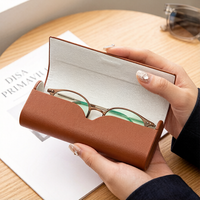 Étui à lunettes et à lunettes de soleil rectangulaire rétro de haute qualité en cuir PU, emballage pour lunettes optiques, vente en gros