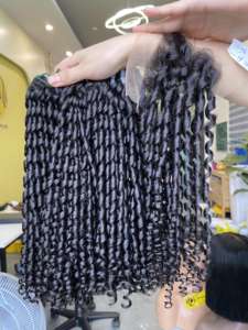 Pas cher Vague D'eau HD Dentelle Perruques 7x7 En Gros 4x4 5x5 6x6 Transparent Dentelle Fermeture Perruques et Bundles - Product Image 2