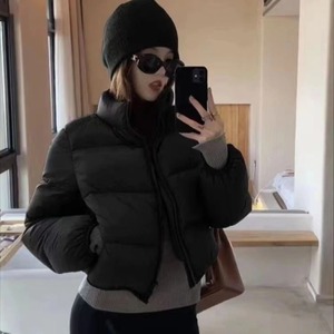 Ropa de invierno, Chaqueta corta de lujo para mujer, abrigo de algodón con cuello Peter Pan dulce, Parka acolchada a la moda, prendas de vestir exteriores gruesas para mujer - Product Image 3