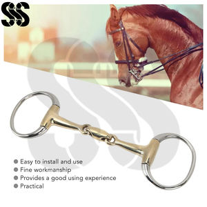 Mejor proveedor: Bocados de silla de montar de alta resistencia con anillo en D, boquilla de acero inoxidable, soporte lateral estable que evita el deslizamiento del bocado, para entrenamiento. - Product Image 2