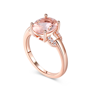 Bague en argent sterling avec morganite synthétique de coupe ovale vintage Jeulia - Product Image 3