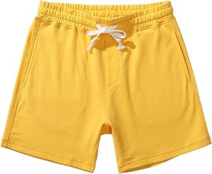 <b>Men's</b> Summer Casual <b>Shorts</b> Large Size 100% Cotton Eco-Friendly Solid Color Drawstring Closure Mid Anti-Wrinkle Knitted - Product Image 5