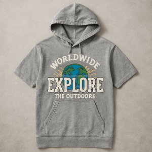 Camiseta de Algodón Ligera Unisex de Tendencia al por Mayor, Camiseta de Algodón de Alta Calidad con Capucha, Estilo Clásico Minimalista Popular - Product Image 6