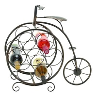 Casier à vin décoratif de forme ronde pour salle de dessin Excellent design Couleur blanche Support mural pour bouteille de champagne et verre à vin