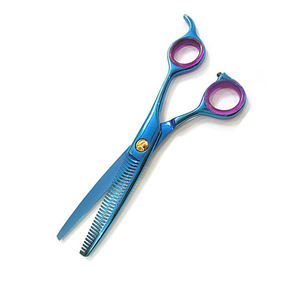 Tijeras para adelgazar el cabello de Color titanio azul Tijeras de peluquero de acero inoxidable de 6 \ "con herramienta de belleza de punta afilada - Product Image 4