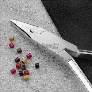 Professional Micro Ring Stainless Steel Hair Extension <b>Pliers</b> Pulling Needle Tool Custom Logo Eco-Friendly 1-Hole <b>Plier</b> <b>Set</b> - Product Image 3