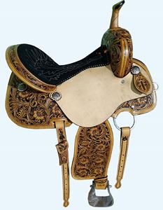 ROYAL INTERNATIONAL Meilleures Offres Tapis de Selle Western Artisanal en Cuir de Vache Argentin Sculpté à la Main Fabriqué en Inde pour Selle de Course - Product Image 4