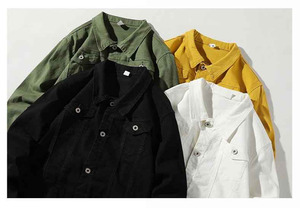 Chaqueta vaquera de manga larga para hombre, talla grande, hecha a medida, informal, 100% algodón, para invierno, estilo sencillo, en oferta. - Product Image 6