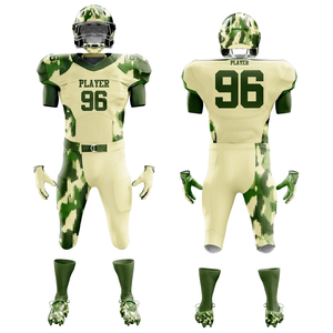 Conjunto de camiseta de fútbol americano de manga corta de diseño personalizado, uniforme transpirable duradero, ropa de equipo de talla grande con características impresas - Product Image 3