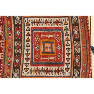 พรมวินเทจขนาดเล็ก 1.7x4.4 ฟุต พรมขนสัตว์สีแดงแบบไล่เฉดสไตล์ตุรกี - Product Image 5