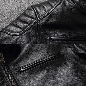 แจ็กเก็ตหนังผู้ชายตามสั่งสไตล์คอตั้งที่นิยมมากที่สุดจากปากีสถาน - Product Image 2