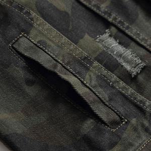 Breathable Customized Coated Camouflage Men's Plus Size <b>Denim</b> Bomber <b>Jackets</b> Spring Season Zipper Windproof Vintage Stylish - Product Image 6