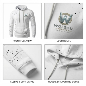 Full Print Sublimation <b>Hoodie</b> with Modern Custom Design, <b>Soft</b> Fabric and Comfortable Fit for Gym, Sports Training and Casual - Product Image 4