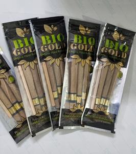 Posee su marca Rollos y conos de hojas de ébano natural Rollos de humedad natural Rollos de hojas verdes de ébano enrollados a mano en puntas de madera y vidrio - Product Image 6