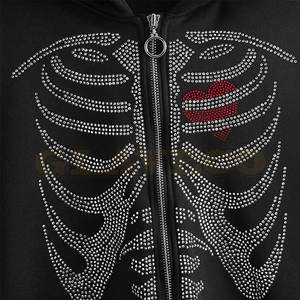 Vêtements Vêtements à séchage rapide Strass Hoodies Basics Premium Quality Casual Rhinestone Hoodies - Product Image 4