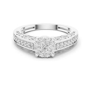 Anillo de Compromiso con Diamante de Laboratorio de 0.504 CT, Corte Brillante, para Mujer, Claridad VVS-VS EF, Oro de 18K, 14K, 10K, Plata 925, Oro Rosa, Amarillo, Blanco - Product Image 1
