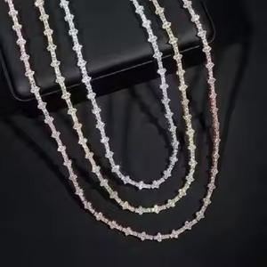 Collier de diamants Hip Hop Moissanite personnalisé de haute qualité avec chaîne cubaine pour cadeaux pour hommes - Product Image 2