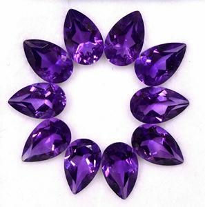 หินควอทซ์อเมทิสต์สีม่วงพลอยธรรมชาติทรงหลวมคริสตัลขัดเงาใสอัญมณี - Product Image 3