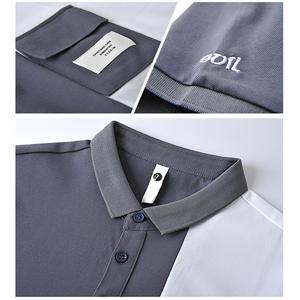 Wholesale 100% Cotton Plain Casual Golf Polo Shirt <b>for</b> Men Custom Logo Block Print Short Sleeve <b>Knitted</b> Fabric Formal Style - Product Image 3