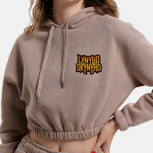 Jersey de chándal de manga larga personalizado para mujer, Top corto con capucha, conjunto de 2 piezas para mujer, chándal, traje de mujer, Ropa para Niñas - Product Image 2