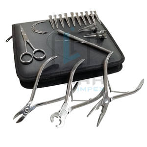 Silver Finished Hair Extension <b>Tools</b> Kit With Custom Accessories and Availability of Logo Printing & Laser <b>Engraving</b> on <b>Tools</b> - Product Image 2