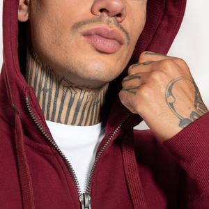 2025 nouveau Style luxe 100% coton hommes sweats à capuche chauds de haute qualité 400 Gsm poids lourd épais polaire fermeture éclair en gros pour l'hiver - Product Image 5