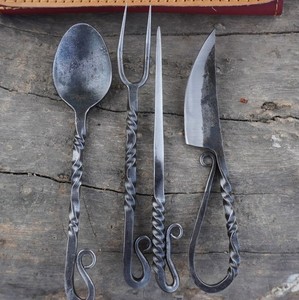 Top Selling Hand Forged Medieval <b>Flatware</b> <b>Set</b> for Home Weddings Restaurant in Low Price - Product Image 4