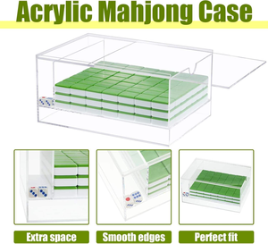 Caja de Almacenamiento para Mahjong de Acrílico con Diseño de Caparazón de Tortuga, Tapa Deslizante, Organizador para Fichas de Mahjong y Accesorios de Mesa - Product Image 6